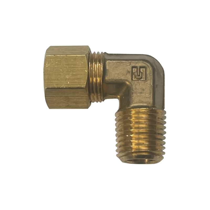 1/4" Brass Compression X 1/4" Male NPT 90° (169440)