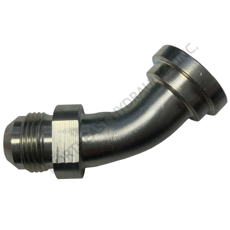 -20 Male JIC to -20 Code 61 Flange 45° (1703-20-20)