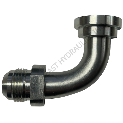thumbnail image 2 of Gates Hydraulic Fitting 1704-12-16 - 3/4 Male JIC X 1 Flange JIC 90° Code 61 2 of 3