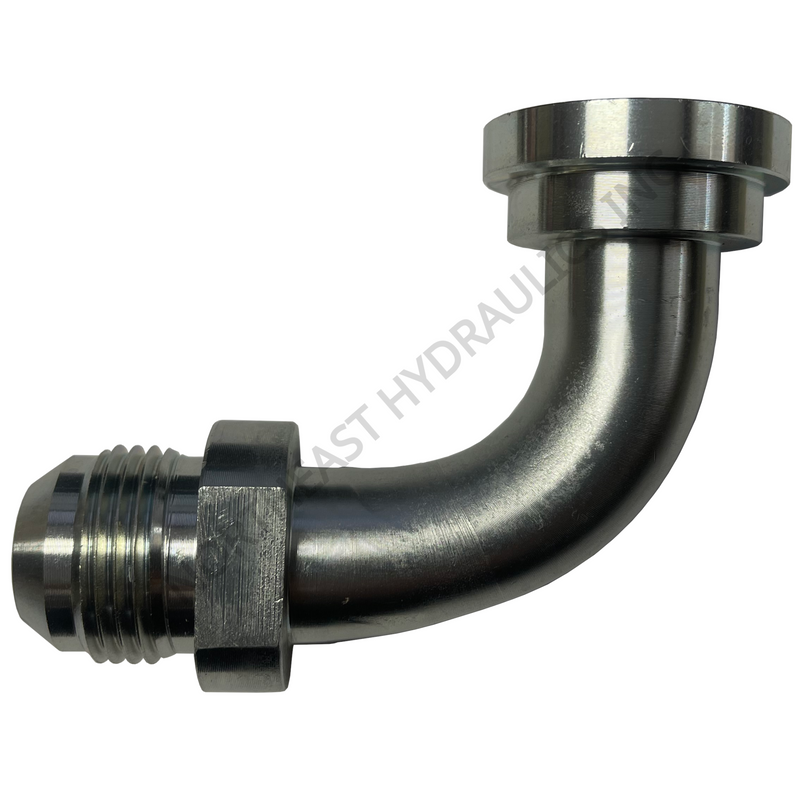 -24 Male JIC to -24 Code 61 Flange 90° (1704-24-24)
