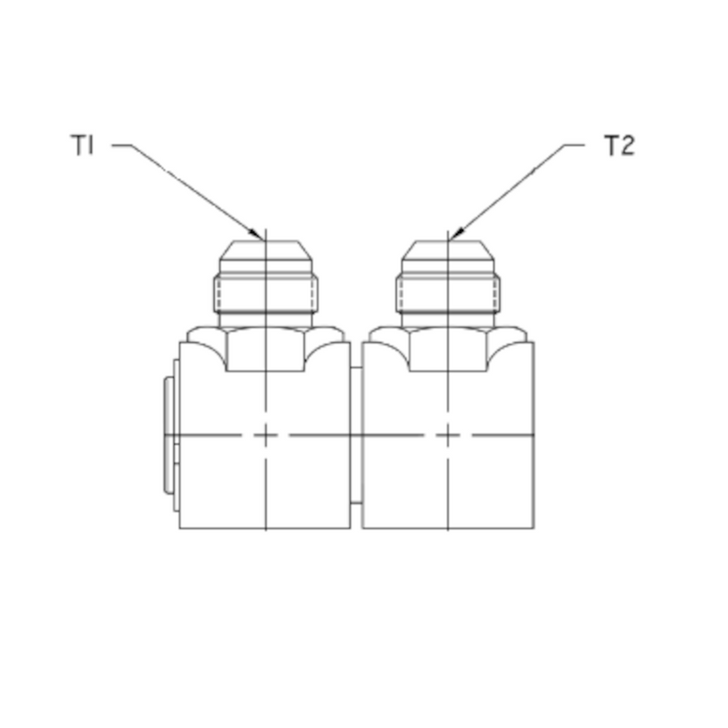 5/8" Male JIC X 5/8" Male JIC Parallel Plane Live Swivel - 18S8J10-J10