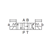 Yuken 3C4 spool type technical circuit drawing