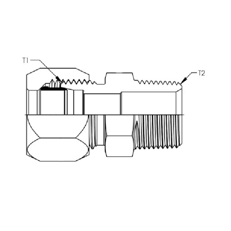 1/4" Compression X 1/2" Male NPT (7205-04-08)