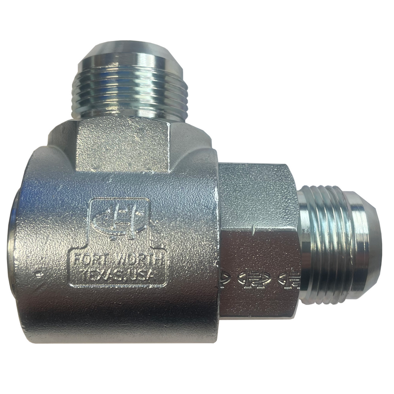 In-Line 5/8" Male JIC X 5/8" Male 90 Degree Live Swivel - 9S8J10-J10