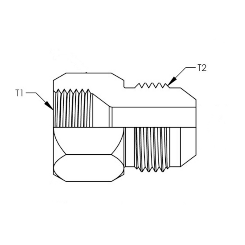 -16 X -20 Female JIC to Male JIC Straight Reducer (2406-16-20)