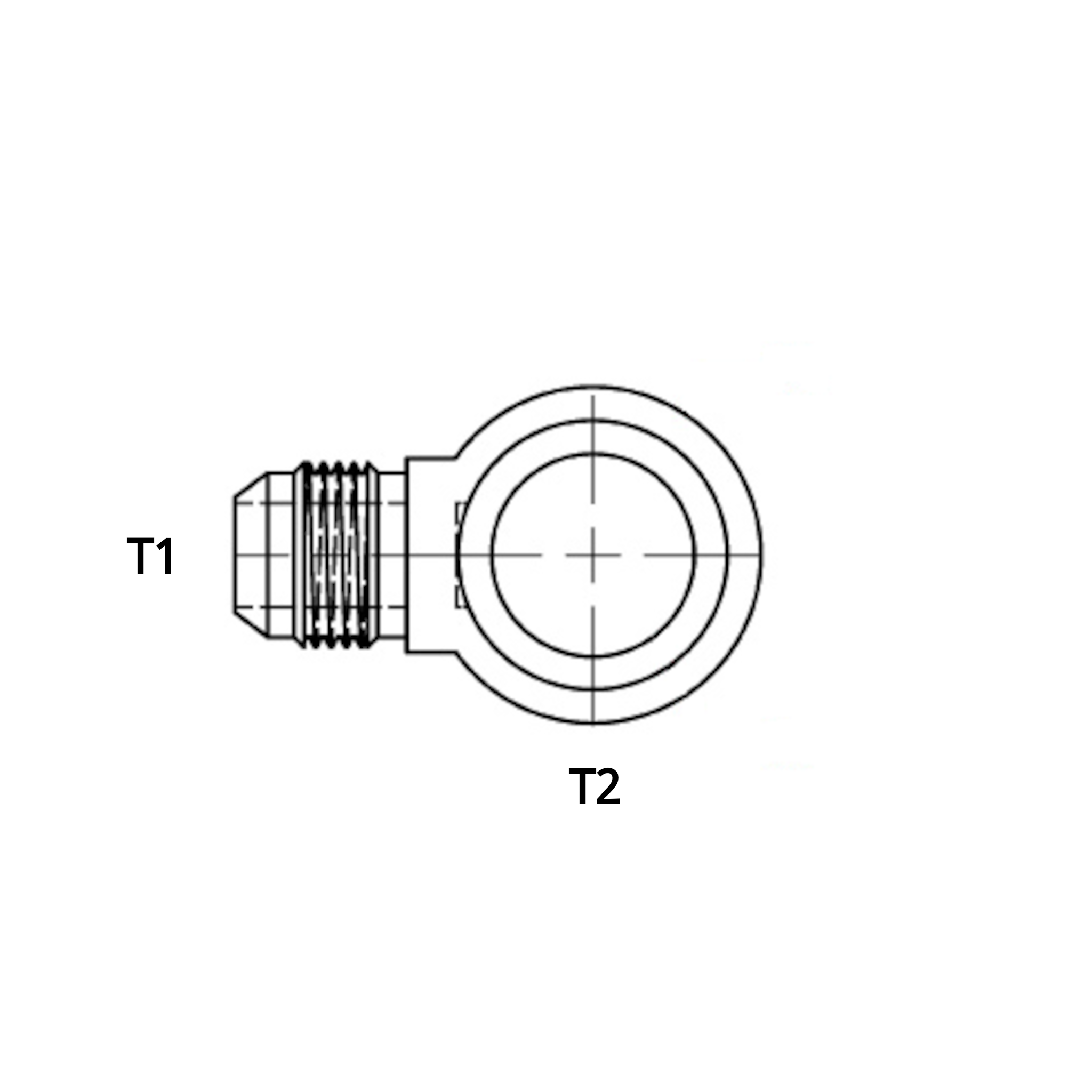 -08 X -20 Male JIC to Metric Banjo (3069-08-20) — Northeast Hydraulics Inc.