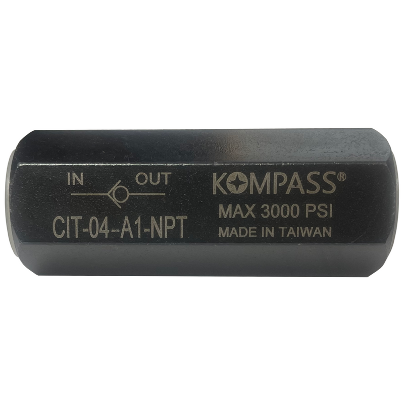 CIT-04-A1 In-Line Check Valve (1/2" NPT, 15 GPM)