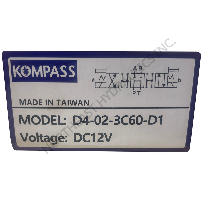 D4-02-3C60-D1 D03 Solenoid Directional Control Valve (12 VDC)