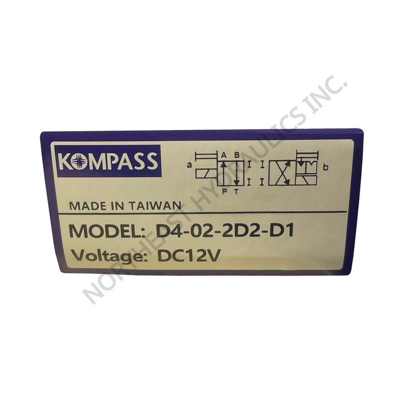 D4-02-2D2-D1 D03 Solenoid Directional Control Valve (12 VDC)