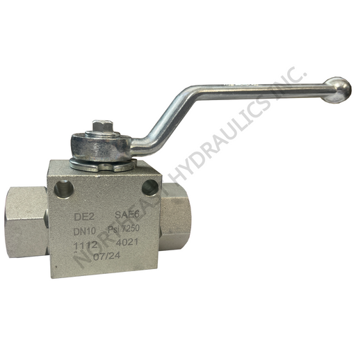 HIGH PRESSURE BALL VALVE ON WHITE BACKGROUND