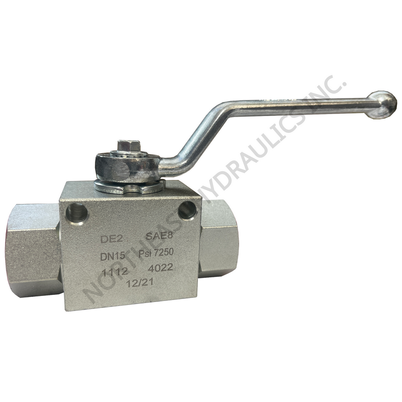 HIGH PRESSURE BALL VALVE ON WHITE BACKGROUND