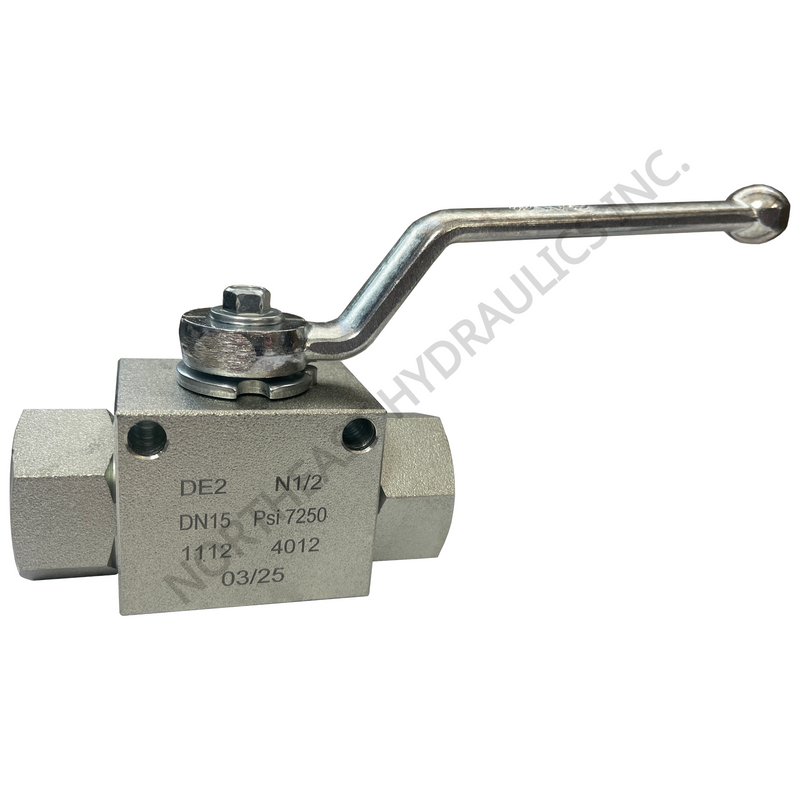 HIGH PRESSURE BALL VALVE ON WHITE BACKGROUND