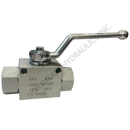 HIGH PRESSURE BALL VALVE ON WHITE BACKGROUND