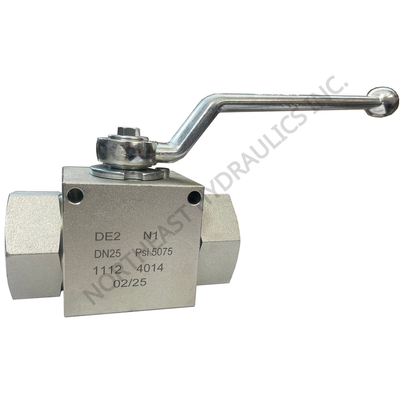 HIGH PRESSURE BALL VALVE ON WHITE BACKGROUND