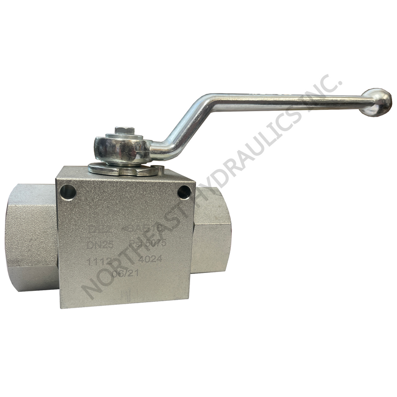 HIGH PRESSURE BALL VALVE ON WHITE BACKGROUND