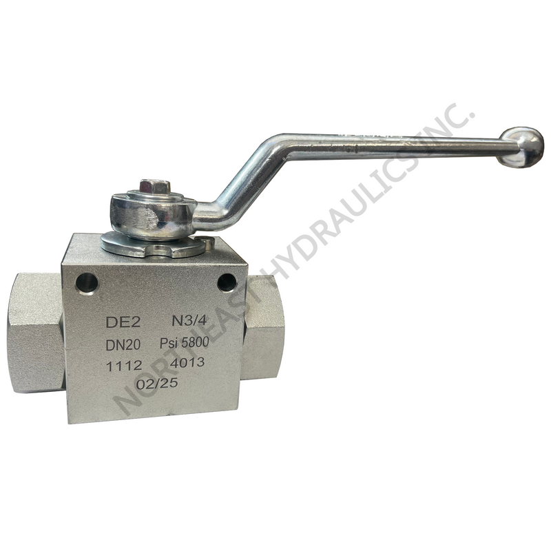 high pressure ball valve on white background