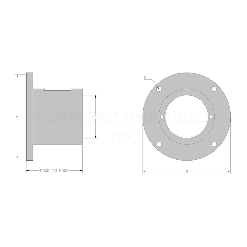 Electric Motor Mount - SAE "A" 2-Bolt, 56C or 143-145TC Frame (E501-A2)