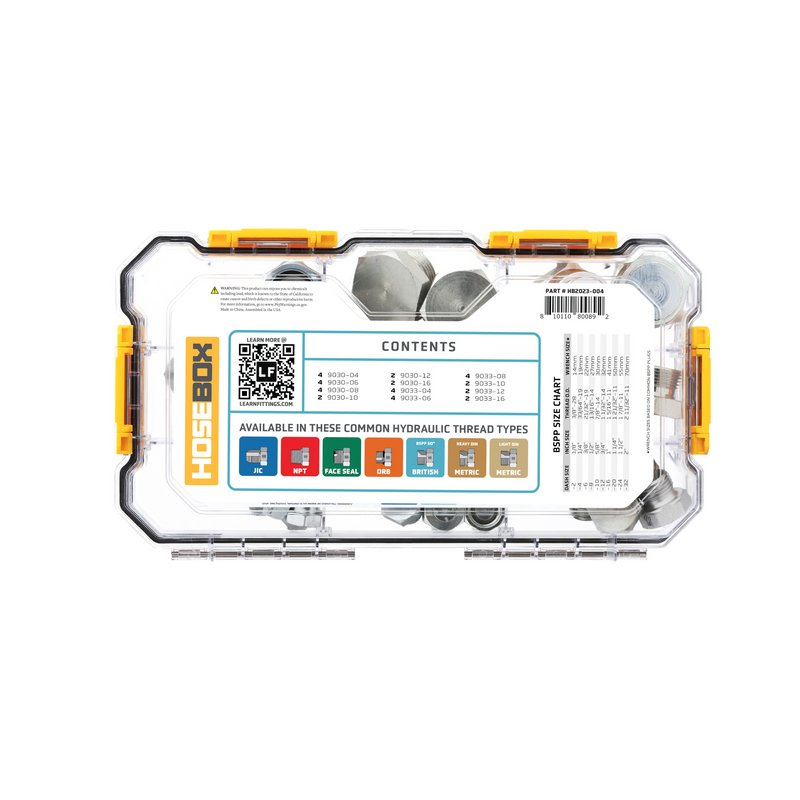 BSPP Cap & Plug Kit 36pc - HB2023-004