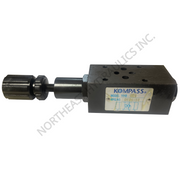 Kompass hydraulic D03 modular counterbalance valve on a white background.