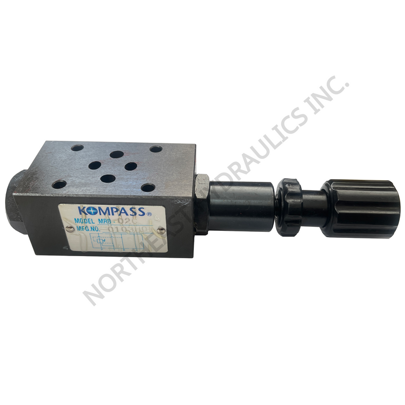 Kompass hydraulic D03 modular pressure reducing valve on white background