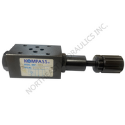 Kompass hydraulic D03 modular pressure reducing valve on a white background. PN - MRP-02A