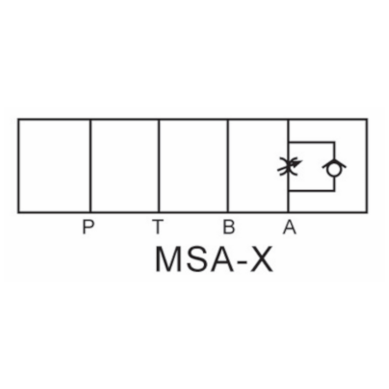 MSA-02-X D03 Modular Throttle Valve-Metered Out (Check)