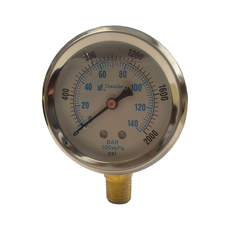 2 1/2" 2,000 PSI Lower Mount In-Line Pressure Gauge (P562711)