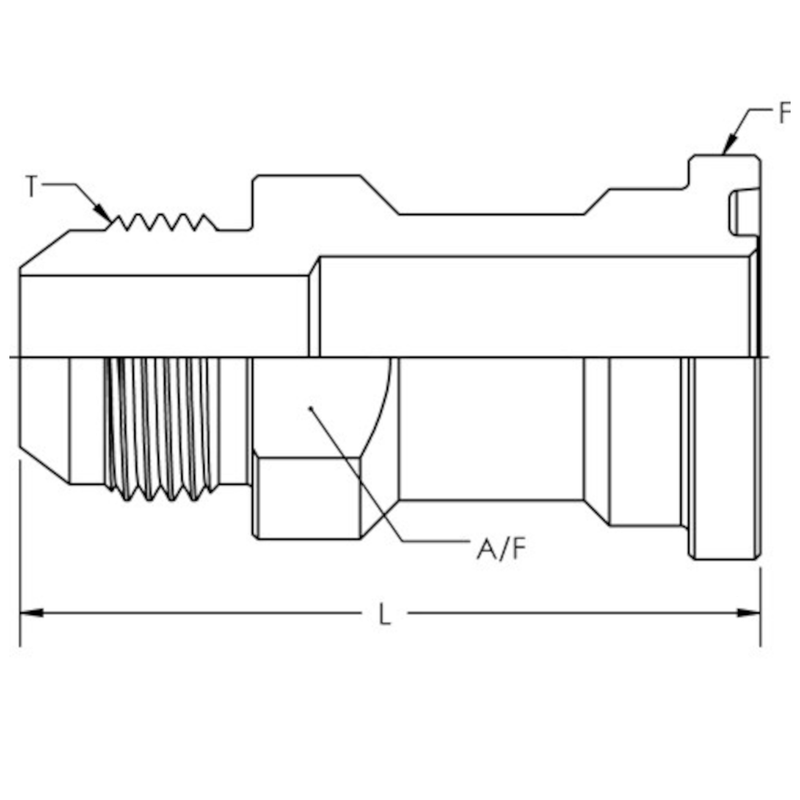 -20 Male JIC to -20 Code 61 Flange (1700-20-20)