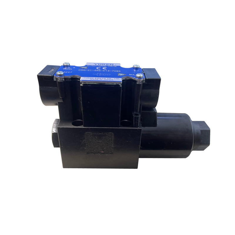 Yuken D03 2 position solenoid directional control valve on white background