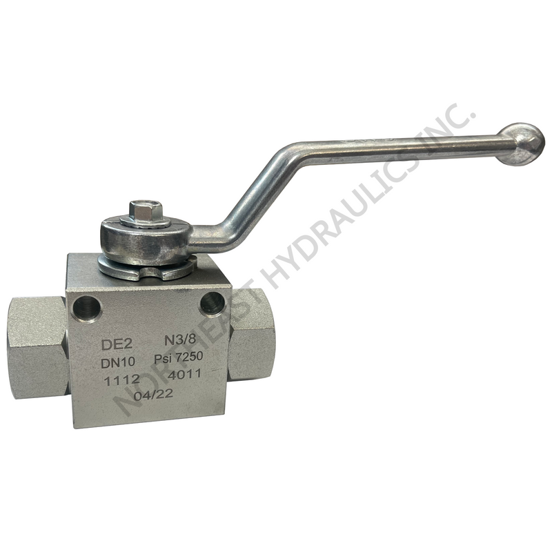 high pressure ball valve on white background