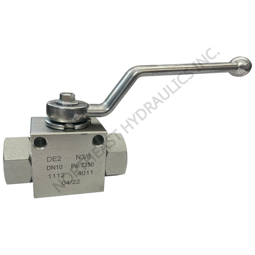 high pressure ball valve on white background