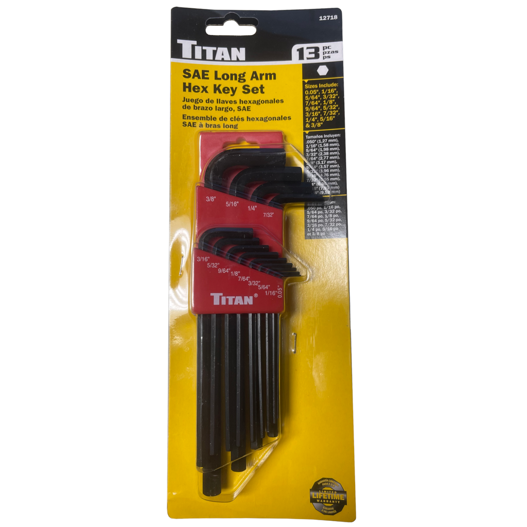 Standard (SAE) Hex Hex Key Sets Wrenches Allen Key Sizes Chart ...