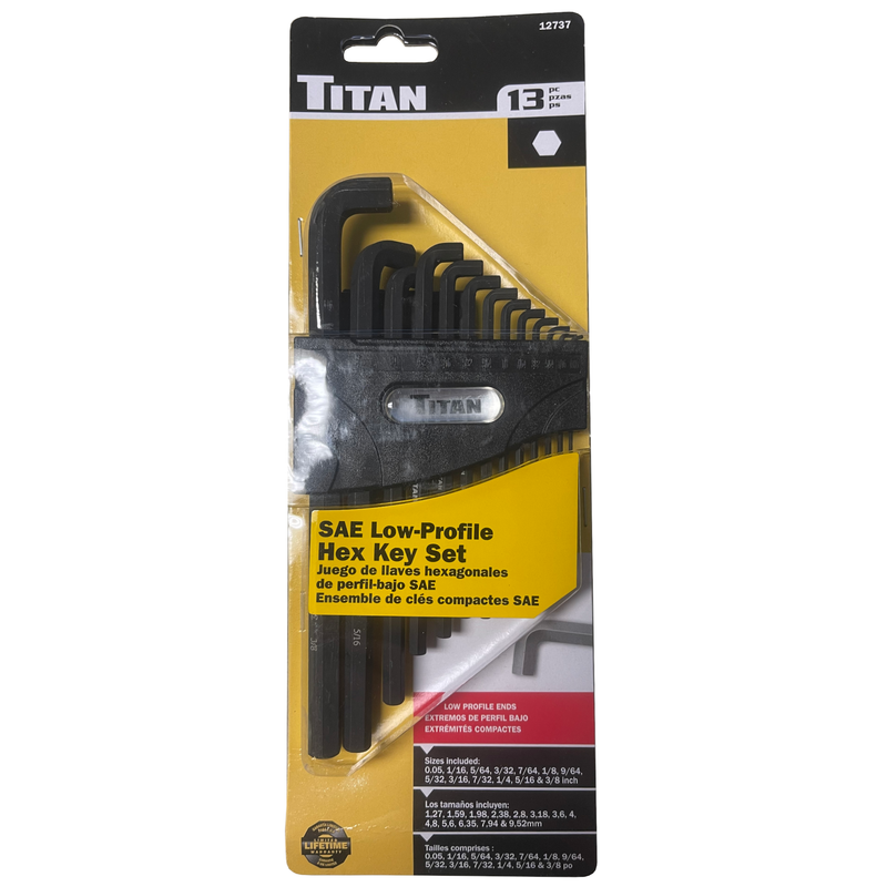 Titan SAE Low-Profile Hex Key Set (12737)