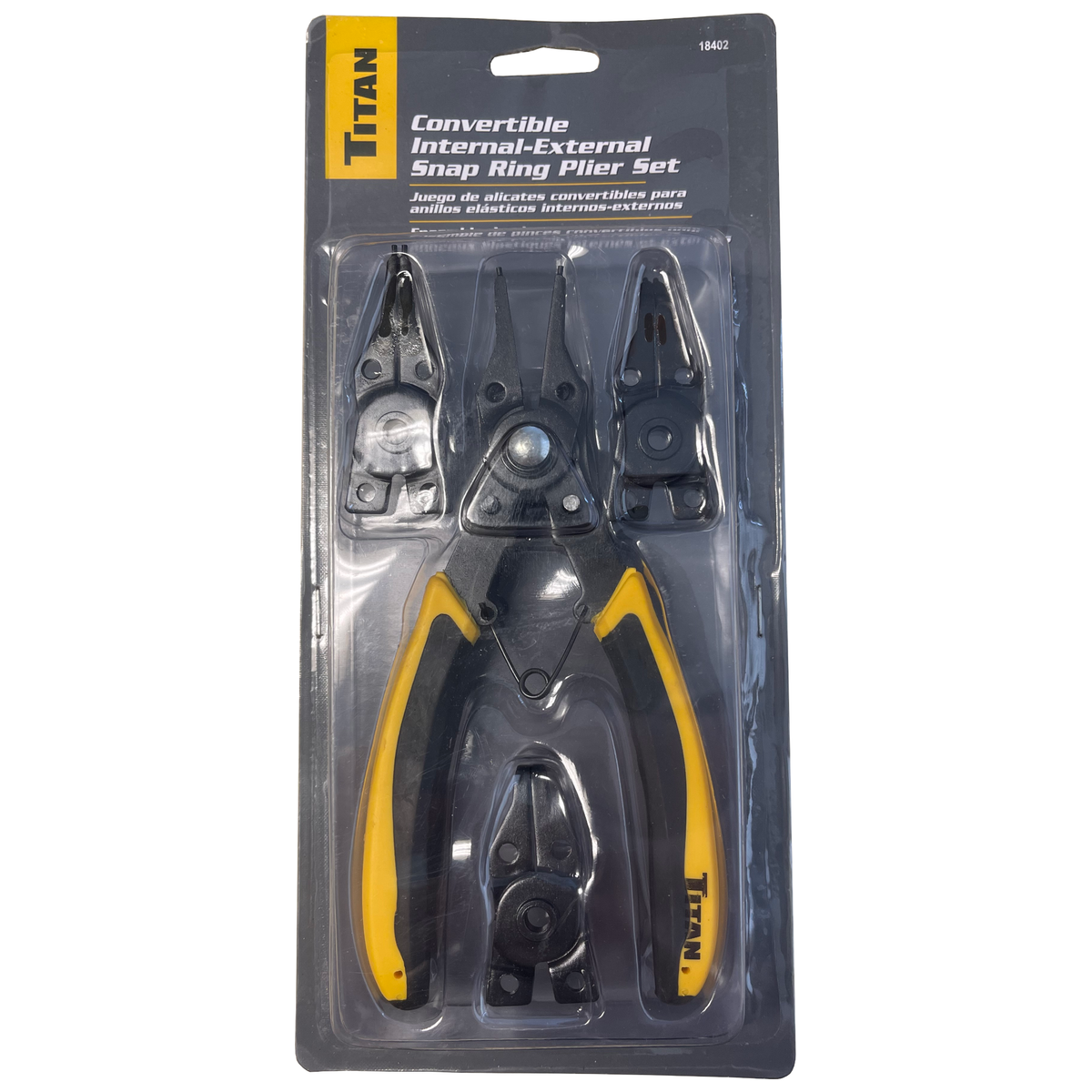 Titan Convertible InternalExternal Snap Ring Plier Set (18402