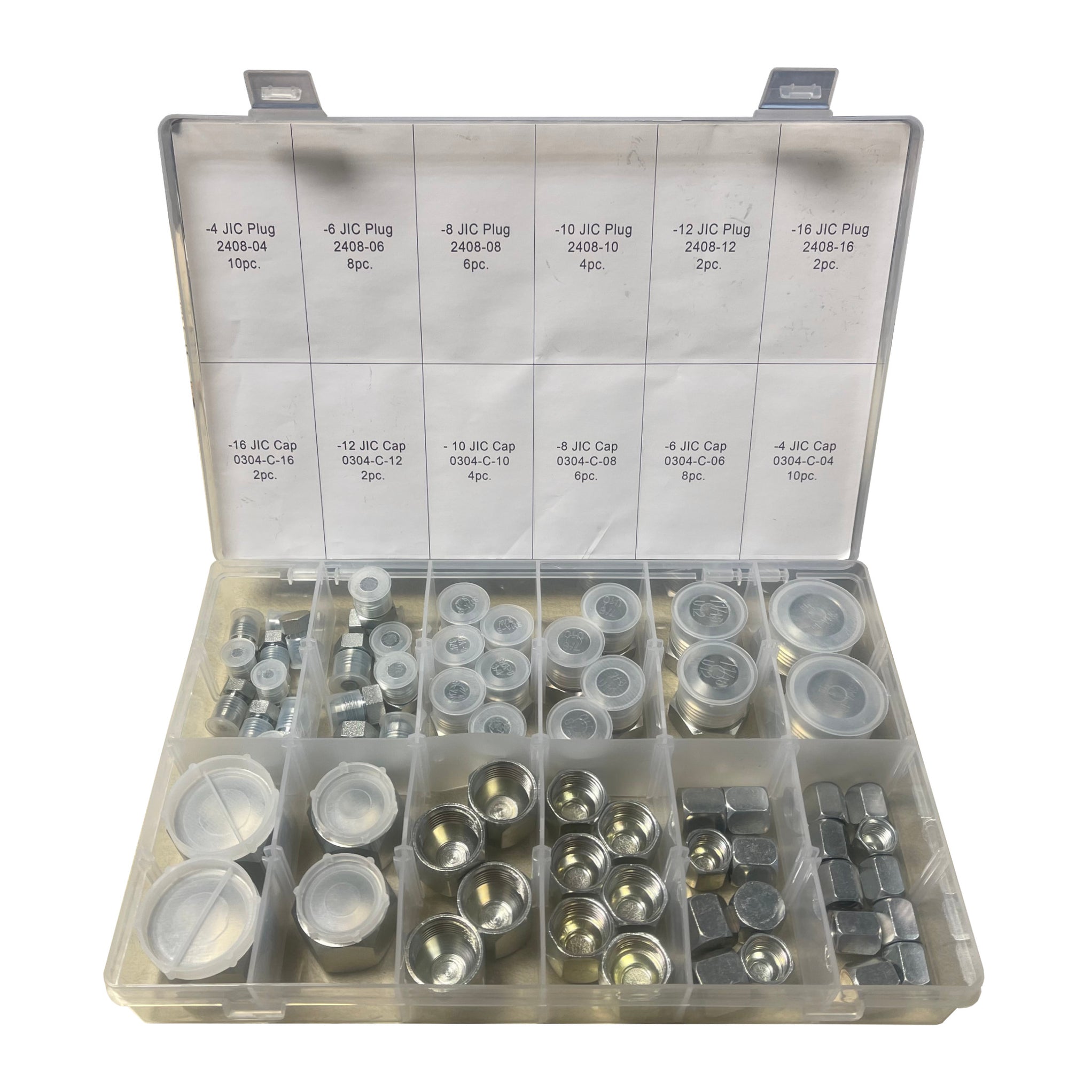 37° JIC Cap & Plug Kit (64 PCS.) — Northeast Hydraulics Inc.