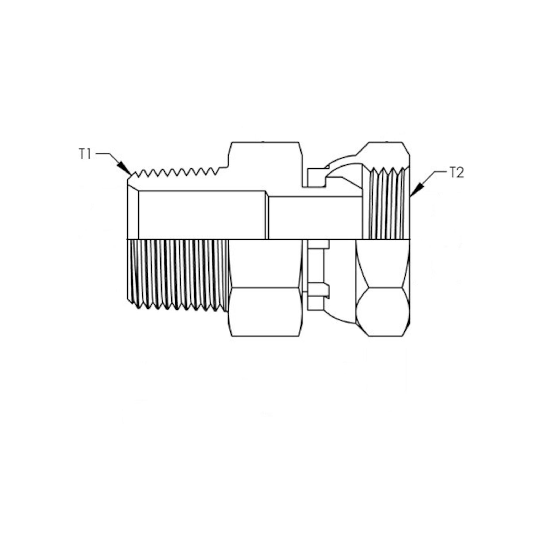 Male NPT x Female NPT Swivel Straight — Northeast Hydraulics Inc.