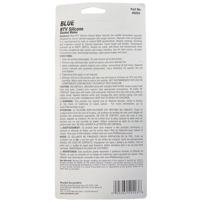 Blue Max Rtv Blue RTV (3 Oz.) — Northeast Hydraulics Inc.