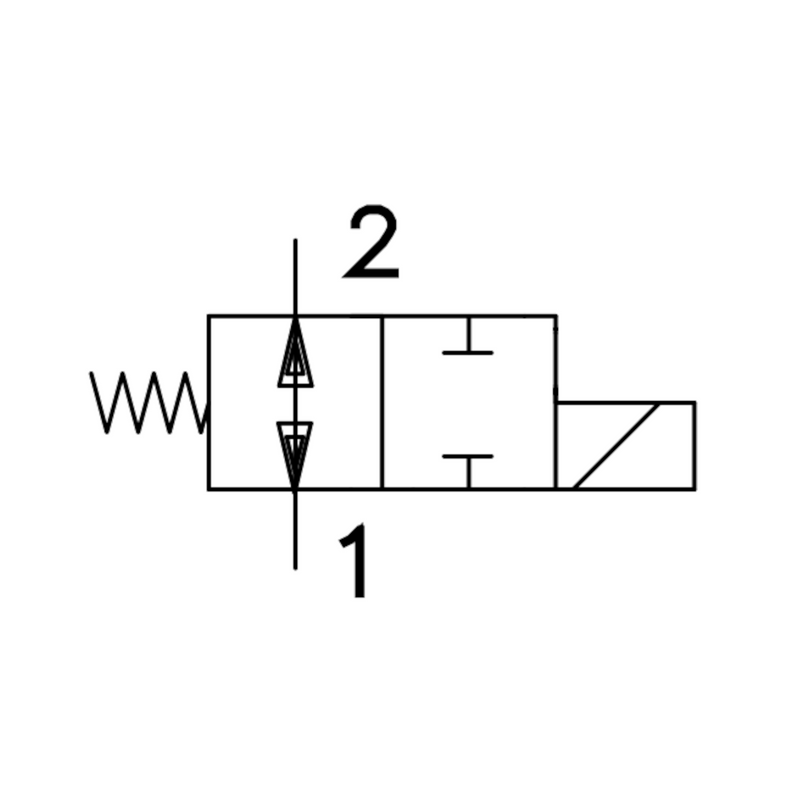 Solenoid Operated Cartridge Valve, 2-Way/2-Position, Normally Open (EMDV-12-N-O1-0)