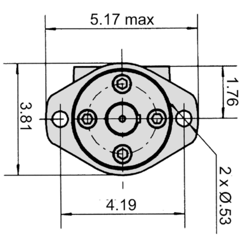 5.87 in³/rev BMPH-100-H2-K-P Hydraulic Motor